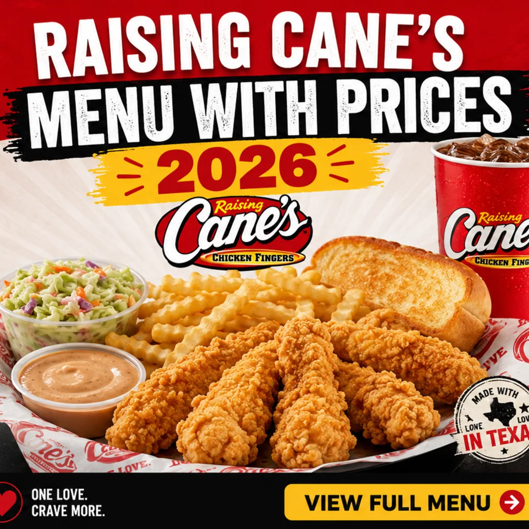 Raising Cane's Menu With Prices 2026 (Latest Update)
